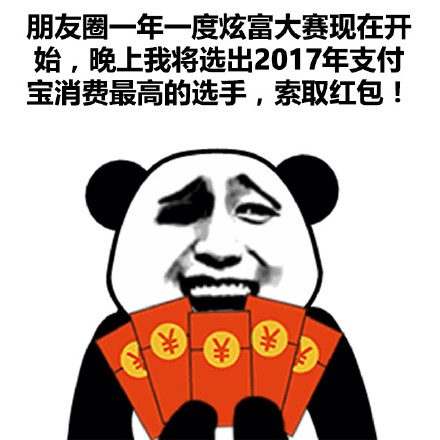 支付宝年度账单系列微信恶搞熊猫头表情包