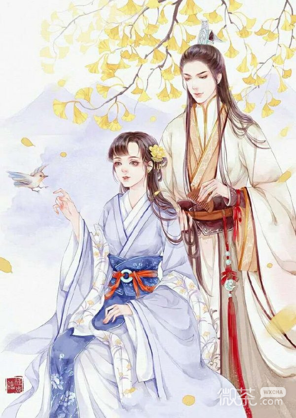 唯美情侣古风微信图片