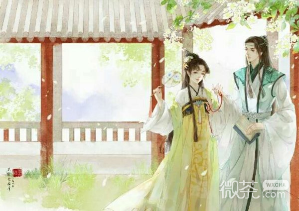 唯美情侣古风微信图片