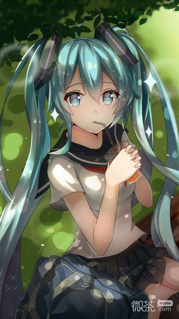 微信初音未来二次元聊天背景