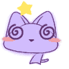 可爱萌萌哒的紫色小猫微信gif表情包合集下载