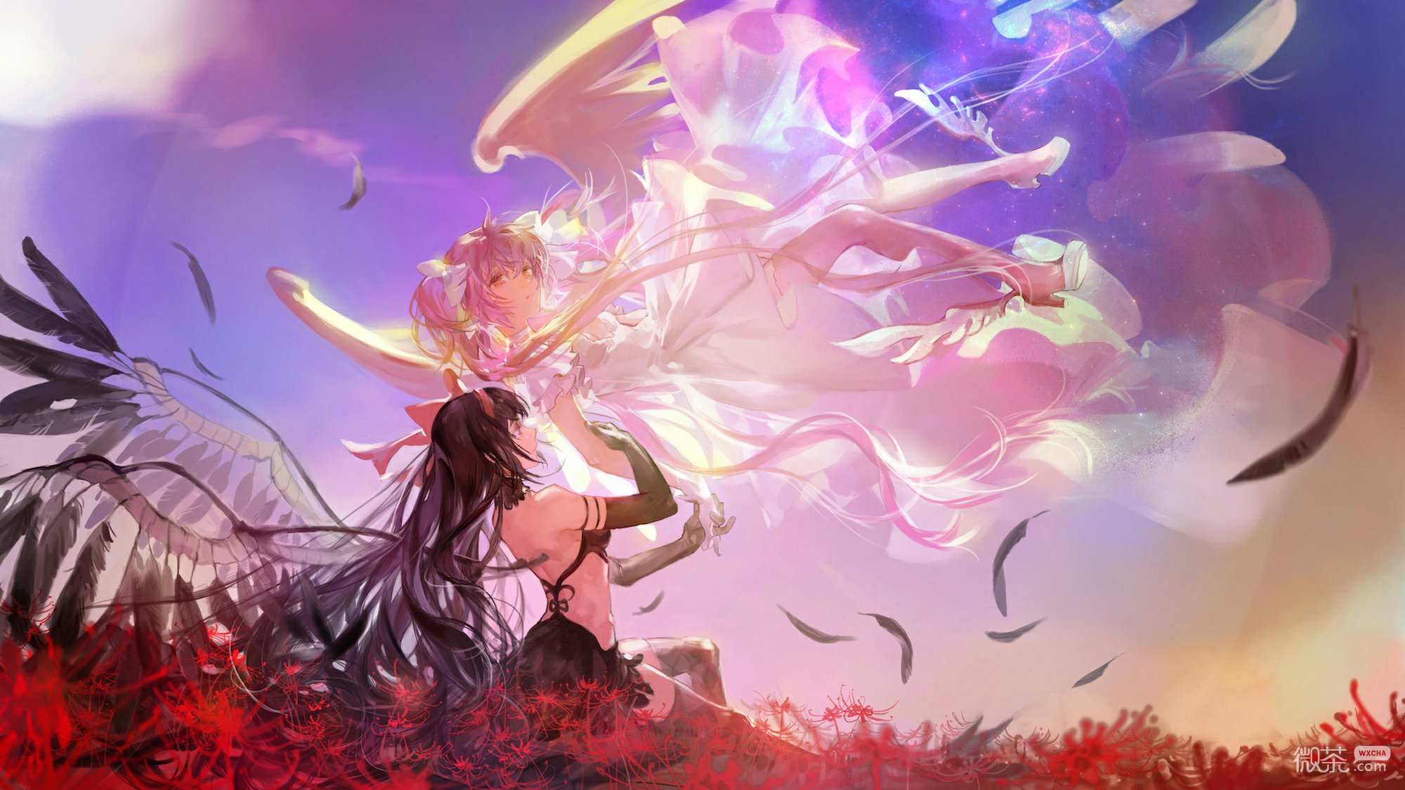 微信清新梦幻唯美二次元人物风景图片