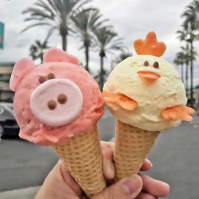 唯美小清新微信冰淇淋情侣头像下载