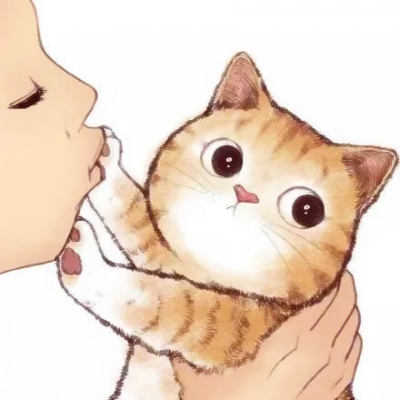 拒绝亲吻的猫咪系列微信卡通头像下载