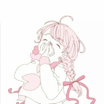 萌萌哒的微信粉色系卡通女生头像