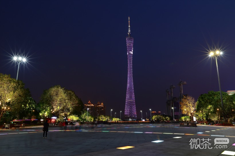 唯美意境的微信广州塔夜景图片