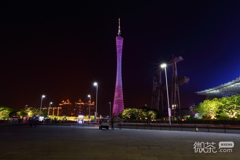 唯美意境的微信广州塔夜景图片