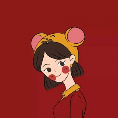 2020鼠年主题的微信卡通女生头像
