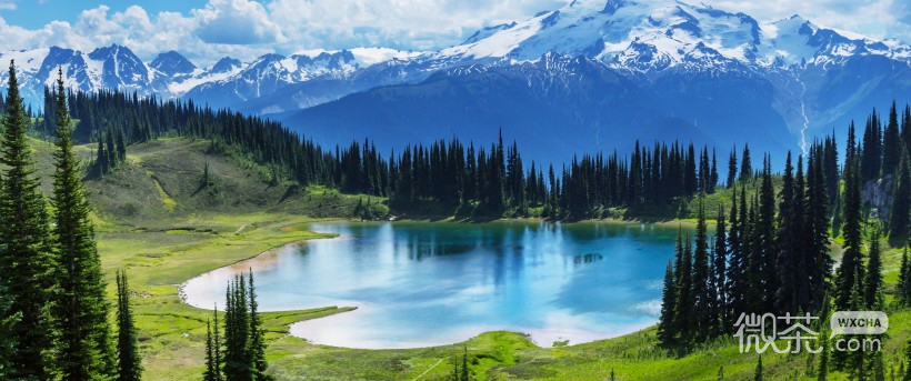 唯美意境的微信湖泊风景摄影图片