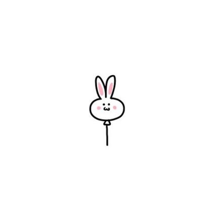 可爱q版的微信简笔画兔子头像