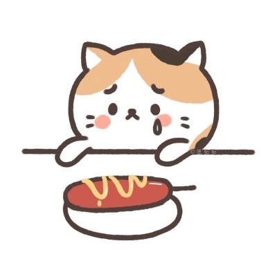 可爱萌萌哒的微信卡通吃货猫咪头像