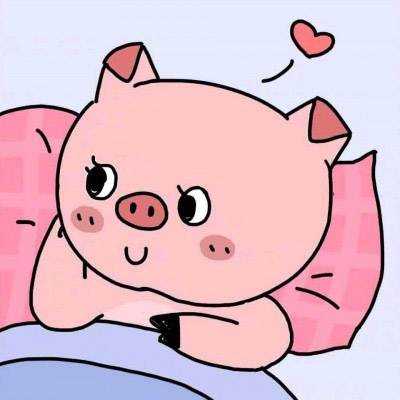 可爱搞怪的微信卡通猪猪情侣头像