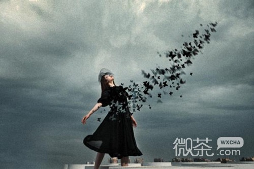 高冷黑色玫瑰女孩微信朋友圈配图