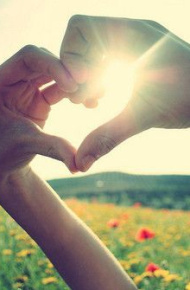 心形手势的图片  hands of love