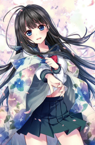 动漫图片女生可爱校服简单 幸而有你相伴才不至于徒手人间