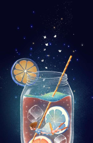微信好看梦幻插画聊天背景