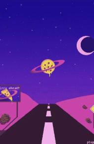 紫色系像素风朋友圈配图