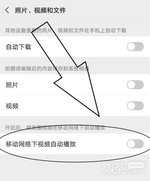 微信怎么关闭移动网络下朋友圈视频的自动播放？