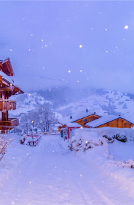唯美意境大雪纷飞微信聊天背景图