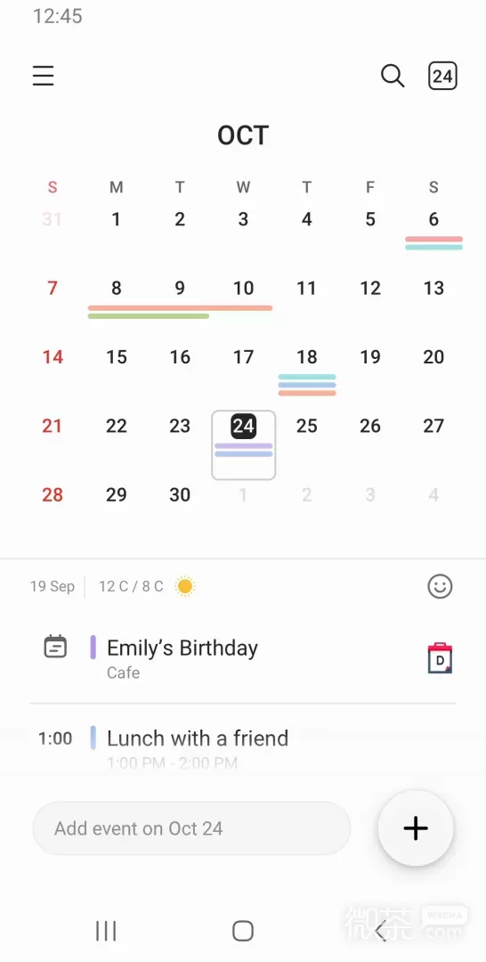 Samsung Calendar