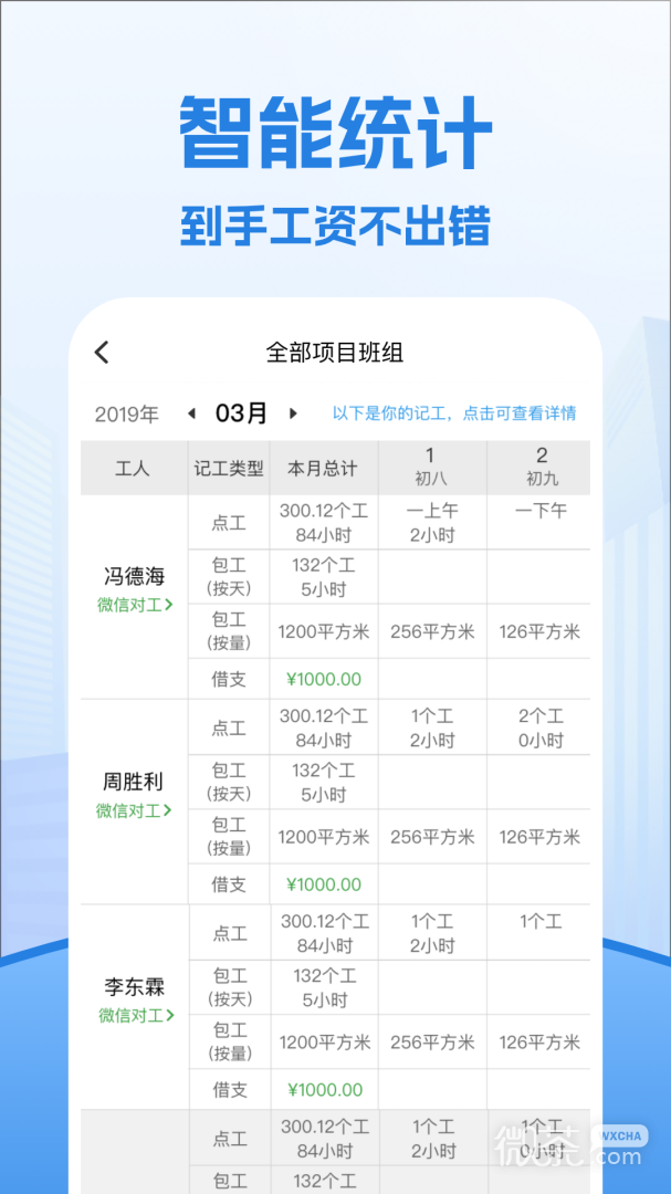 考勤表
