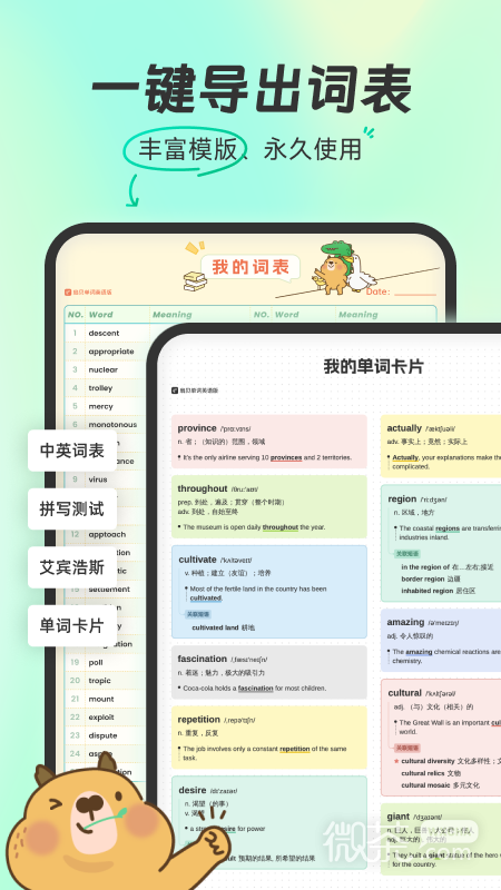 扇贝单词英语版