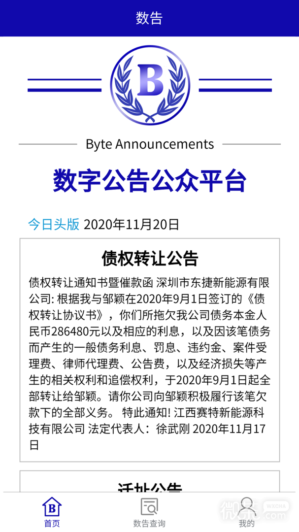 数告
