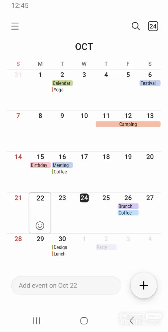 Samsung Calendar