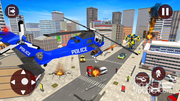 警察直升机机器人